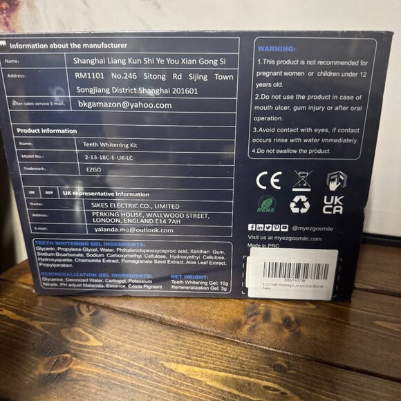 EZGO Teeth Whitening Kit LED‎ Light Advanced Home Whitening System NEW WITH BOX - Picture 5 of 8